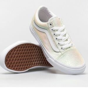 New Vans Old Skool UV Glitter White/Pink Size 6.5